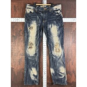 Affliction Ace Denim Jeans Grunge Goth Y2K Design Distressed Men's 34x32 Vintage